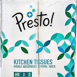 Presto! 2 Ply Kitchen Tissue/Towel Paper Roll - 2 Rolls (60 Pulls Per Roll)-image-20
