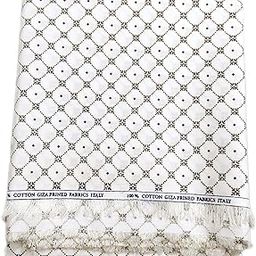 Premium Unstitched 100% Paper Cotton White Colored With Digitally Printed Shirt Fabric Cloth Piece For Men's(1.60 Meter Length 58 Inch Width)-image-81