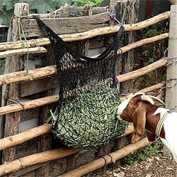 UJEAVETTE Slow Feed Hay Net Mesh Bag Large Capacity Space Saving Portable Easy to Hang 80cmx60cm-image-47