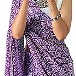 Women's Printed Georgette Ready To Wear One Minute Saree With Unstitched Blouse Piece (RTW Paan)-picture-21