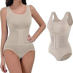 Women's Shapewear Bodysuit Straps Tummy Control Mid Thigh Butt Lifter Shaper Tank Top Shorts Snatched Waist Body Suit-image-99