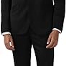 Men's Polyester Two Piece Business Suit Pants Set-image-36