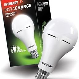 EVEREADY GIVE ME RED Instacharge Emergency LED B22D 9W Bulb|Instant Charging in 4 Hours|14 Hours Backup|Two Dimming Modes|50% More Light Output|CCT 6500K|CRI >80|4KV Surge Protection-29