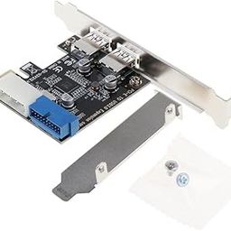 SDR PCI-E to USB 3.0 2 Port PCI Express Expansion Card Adapter 19Pin Power Connector-30