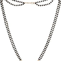 Black Beads Mangalsutra Karimani 18" Short With Vati No.125 For Womens-image-75