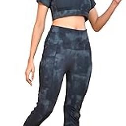 Premium High Waist Tights and Bra Set - Stretchable Gym Leggings, Yoga Pants, Zumba/Dance Wear - Women's Workout Active Wear Sports Bra Set-image-86