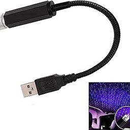 GLUN® Interior Car, Room Roof Star Light, LED Starry Laser Atmosphere Ambient Projector Light USB Port, Night Home Decoration Galaxy Light Pack of 1-19
