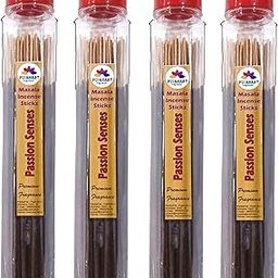 Pujahaat Premium Scented Incense Stick Masala Agarbatti | No Charcoal Incense Sticks, 100% Herbal Fragrance Agarbatti, 0% Sulphates Passion Sense Fragrance - 400 GMS (4 x 100 GMS)-image-87