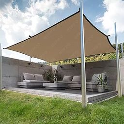 HIPPO Shade Sail with Polyester Band Affordable & Premium 230 GSM Sun Shade UV Block for Outdoor Car Parking (Persian-Beige, 10FTX10FT)-picture-22