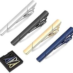 4pcs Tie Pin, Tie Pin for Men Formal, Stylish Tie Clip for Men Suit Accessories with Gift Box, Suits Luxury Metal Plated Necktie Bars with Secure Clasp for Business Wedding or Daily Life-image-25