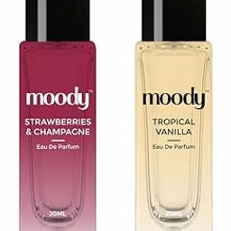 Moody Strawberry Champagne & Tropical Vanilla Duo Perfume Set For Women | Gift Hamper For Women | Women Perfume | Long Lasting Upto 8 Hours | Pocket Prerfume | Set Of 2 x20 ml-image-103