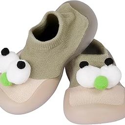 BabyMoo 3D Eye Style Anti-Skid Sock Shoes Ultimate Comfort and Style for Infants, Toddlers, and Kids Lightweight, Durable Rubber Sole Pull-On Design for Boy & Girls.-Green Age 2-3 Years-image-94