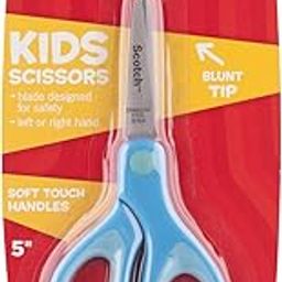 Scotch Stainless Steel Soft Grip Blunt Tip Kid safe Scissor(Color may vary)-image-26