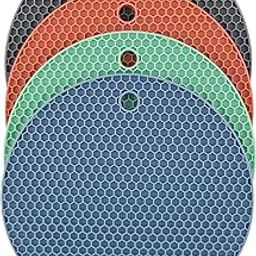 Spellwish 4 PCS Silicone Trivet Mats, Food Grade Silicone, BPA Free, Versatile Silicone Hot Pads for Kitchen, Suitable for Fondue Mats, Can Openers and Spoon Rests-25