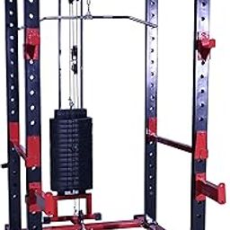 GAMMA FITNESS Power Squat Rack PR-42 with LATS Pull Down and Rowing Commercial Grade-23