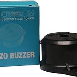 CEDICOM ELECTRONICS Intermittent Tone, 90dB, 3-24V Piezo Buzzer, Screw Mount-32