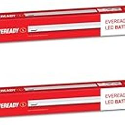Eveready 5W LED Batten | Highly Efficient | 100lm/W | Fire Retardant PC Body | Pack of 2 | Lasts Upto 25000 Hours | 4kV Surge Protection | BIS Approved | Made in India | White, Cool Day Light-22