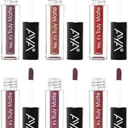 AYA Yes It's Truly Matte Liquid Lipstick,Set of 6, 01 to 06, 2.5 ml*6 | Long Lasting | Waterproof | Kiss Proof | Enriched with Jojoba Oil, Shea Butter, Almond Oil, Vitamin E, SPF-image-3
