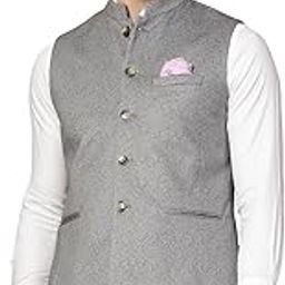 Men’s Nehru Jacket | Band Collar | Smart Fit | Warm Winter Casual Wear-image-9