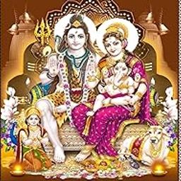 Backdropon Lord Shiv Parivar Design Backdrop Cloth for Pooja Decoration Traditional/Background Curtain for Festival Fabric Size 5Feet Height and 8Feet Width(5 * 8)-image-81