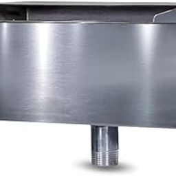 Deepak Display Works 6in Stainless Steel Rectangular Pond Fountain | Outdoor Waterfall Pool Fountain | Wall Mounted Swimming Pool Waterfalls | SS Water Blade Nozzle-49