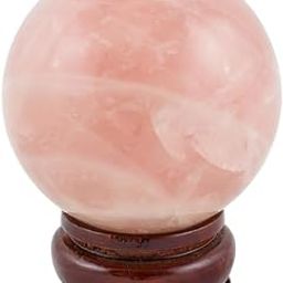 Enchanting Krystals Natural Rose Quartz Spheres, 45-50mm for Reiki Healing Vastu Meditation Home Décor, Crystal for Unconditional Love, Happiness & Harmony-image-70