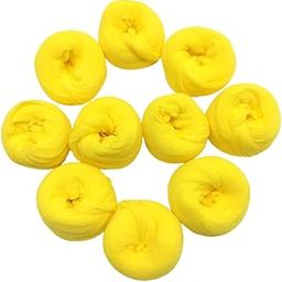 Non Shaded Nylon Stocking Flower Fabric for Flowers Making Set of 10 pcs. (Yellow)-picture-16