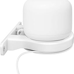 Delidigi Google WiFi Wall Mount ABS Bracket Holder Shelf for Google Nest WiFi Router [Built-in Cable Management] (White)-14