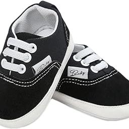 CALANDIS™ Unisex Baby Kids Crib Shoes Casual Canvas Soft Sole Prewalker Shoes S Black | Baby Shoes | Baby & Toddler Clothing-picture-13