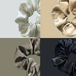 AADHIKA's Satin Silk multi coloured Scrunchies for Women or Girls, Hair Ties, Ponytail Holder, Women Hair Accessories, Ponytail holders for girls Fluffy Scrunchy Best Gift for Girls, women-image-46
