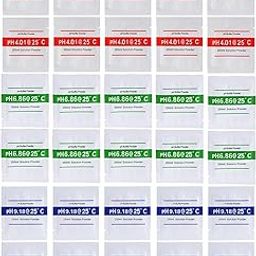Labnox® Ph Buffer Solution Powder pack of 30, Ph meter callibration powder, Ph Test Meter Measure Calibration pH Indicators, 30 pieces, multicolor-0