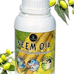 Plantsoul Neem Oil, 100% Cold Pressed and Unrefined for Plants, Pets, Skin and Hair with Free Measuring Cup (Water Soluble) (250 ml)-image-52