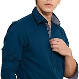 tee projekt Cotton Office wear Shirt|| Solid Shirt for Men's|| Casual Shirt for Men||Long Sleeve Spread Collar Shirt for Men-picture-48