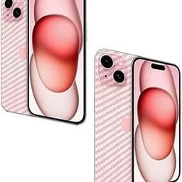 Combo (Pack of 2) Compatible for Apple iPhone 15 Back Skin Transparent Carbon Fiber 3D Skin Sticker/Vinyl wrap/Protective Film/Lamination Layer Mobile Skin by Candeal Mizhan (only Back)-image-49