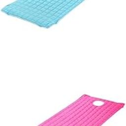 MERISHOPP 2pc Beauty Salon Massage Bed Mattress with Face Hole Rose Red+Blue-image-0