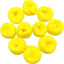 The Lovely Creations New Non Shaded Nylon Stocking Flower Fabric for Flowers Making Set of 10 pcs. (Lemon)-image-11