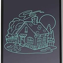 HK TOYS 12-inch LCD Writing Tablet with Stylus Pen, for Drawing, Playing, Noting by Kids & Adults (White)-17