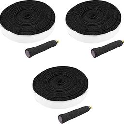 Proberos® Badminton Towel Grip Tape 10 Meters Super Anti-Skid Absorb Sweat Self-Adhesive Racket Handle Support Overgrip Replacement Sweat Absorbing Black 3PCS-picture-6