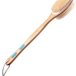 Shower Brush with Soft and Stiff Bristles, Long Handle for Shower - Natural Bristles Exfoliation and Massage | Reduces Cellulite & Reduces Dead Skin Cells | Double-sided Head for Wet/Dry-image-13