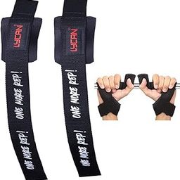 Lycan Power Gym Training Padded Straps/Weight Lifting Hand Bar/Gloves Hooks Wraps Strap (One More RIP) (Black)-picture-27
