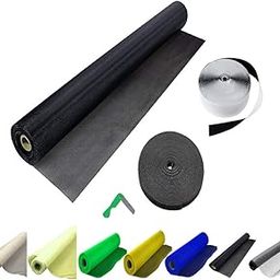 NETFLY Window Mosquito Net 5 * 5 FT (Black) | Ultra-Fine Fiberglass Mesh with Self-Adhesive Velcro | Insect & Fly Protection | Durable, Breathable, Wash-5
