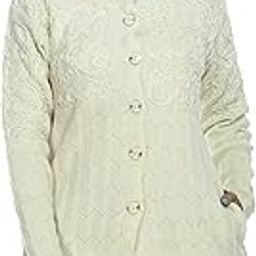 Women's Wool Embroidered Round Neck Full Sleeve Winter Cardigan Sweater for Ladies-image-15
