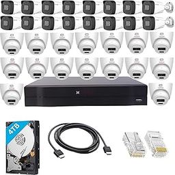 CP PLUS 32 Channel 4K NVR with 16x Outdoor and 16x Indoor 2 MP Built-in Audio Mic Wired IP CCTV Cameras, Motion Detection, 4TB HDD, 100x RJ45 Connector, [CAT6 Cable & PoE not Included] - White-41