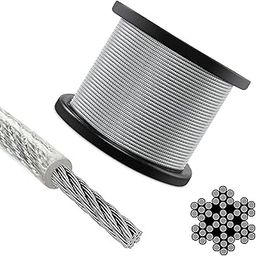 FITRXX PU Coated Cable Inside Steel, Gym Machine Wire Rope White (5MM 60 Metter)-31
