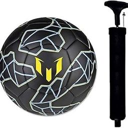 Shoppers Stock Hand Stitched Football | Suitable for Hard Ground Without Grass | Training Ball | Soccer Ball | for Men/Women | Football Size - 5 with Pump (Messi Design)-image-96