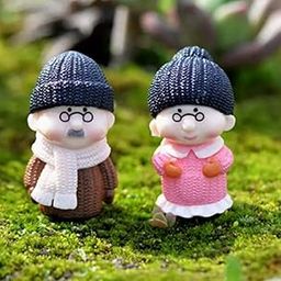 Miniature Grand Parents for Fairy Garden/Landscaping/Tray Gardening/Terrariums - Set of 2 pcs-image-99