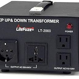 LiteFuze 2000-Watt Step Down Voltage Transformer 220V to 110V - Voltage Converter - for US, Canada Products Usage in India - 5 Year Warranty (LT-2000) - Compatible with Oxygen Concentrators-0