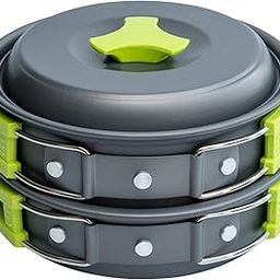 AASTIK SALES Camping Cooking Set Camping Pots And Pans Set Durable Bowls Pot Pan Kits Backpacking Gear For Outdoors Picnic (7Pcs) Camp Kitchen Equipment Accessories Pot-image-40
