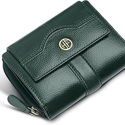 Leather Ladies Wallet for Woman with 14 Card Slots - Clutch Purse for Women, Ladies Wallet for Women Stylish, Ladies Purse for Women Wallet, Purse for Woman, Green-image-71