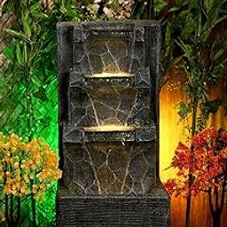 Plumsville Wall Back Water Fountain for Indoor and Outdoor, Large Garden Fountain, Home Decor-image-76